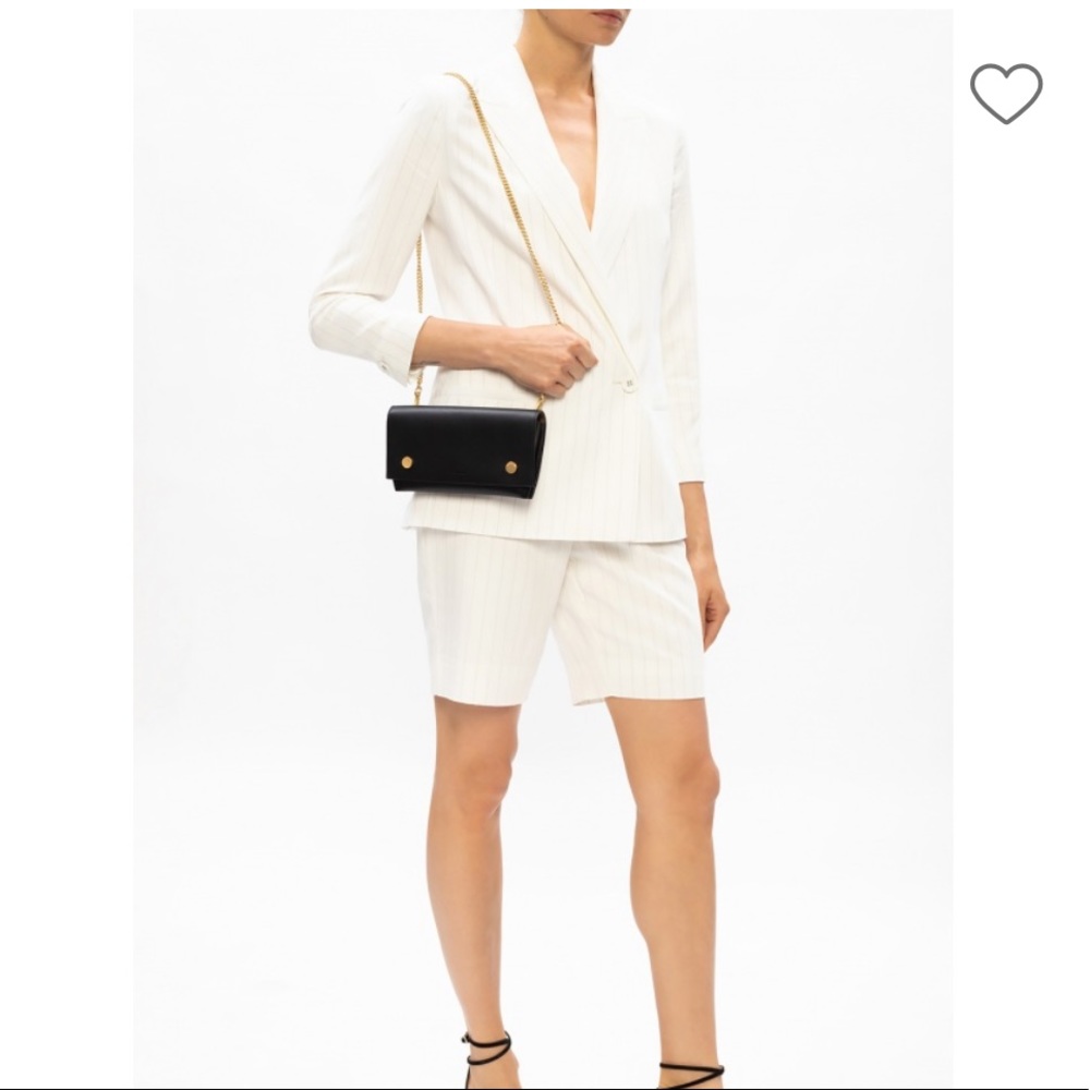 AllSaints pinstripe pants suit shorts size US00